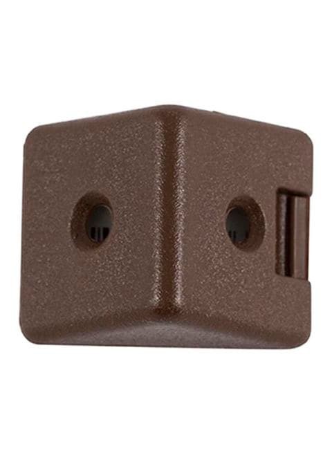 Hettich Plastic Corner Connector With Cap Brown 23x23x24millimeter