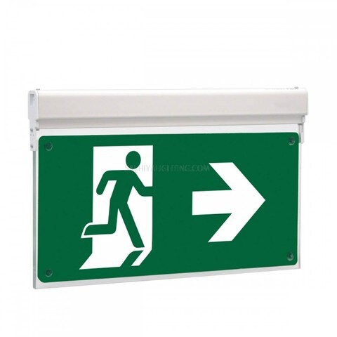 Olympia Emergency Luminar Eco Light Maintained Exit Sign MLD-34D/W - Green