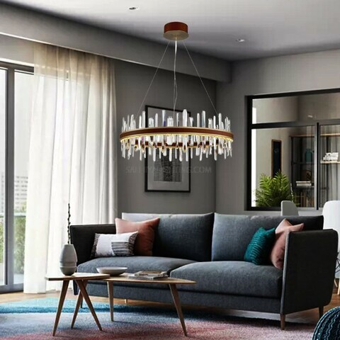 Modern Clear Glass Tube Chandelier MD80207 600LED - Bronze