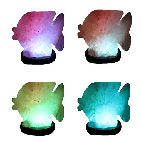 Generic Multi Color USB Himalayan Salt Lamp- Fish