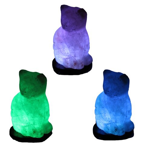 Generic Multi Color USB Himalayan Salt Lamp- Cat