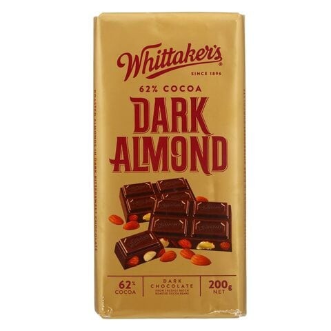 Whittaker&#39;s Dark Almond Chocolate 200g