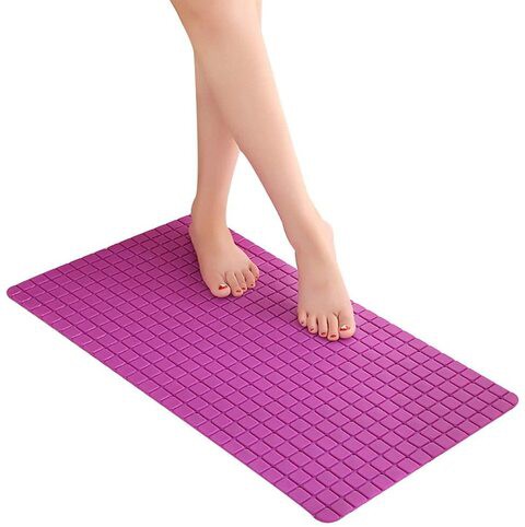 Non Slip Shower Mat Purple 78 x 35 cm