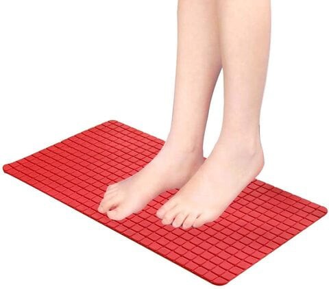 Non Slip Shower Mat Red 78 x 35 cm