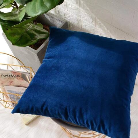 Square Throw Pillow Solid Color Decorative Square Soft Cushion 45x45centimeter