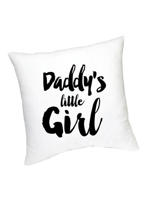 FMstyles Daddy&#39;s Little Girl Printed Cushion White/Black 45 cm