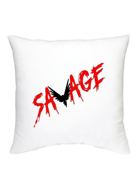 FMstyles Savage Printed Cushion White/Red 45 cm