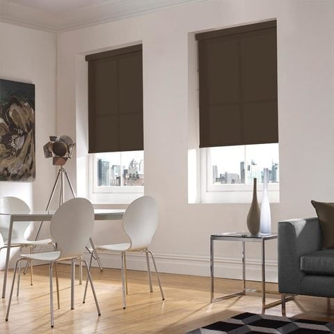 Chelsea Brown Translucent Roller Blinds W: 150cm H: 200cm