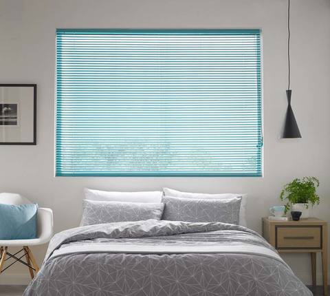 Madiba Teal Venetian Blinds  W: 90cm H: 200cm