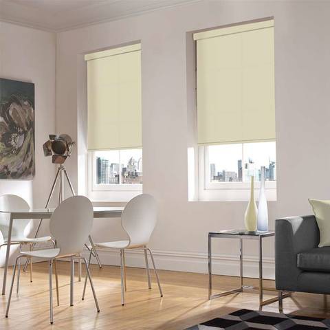 Chelsea Cream Translucent Roller Blinds W: 150cm H: 200cm