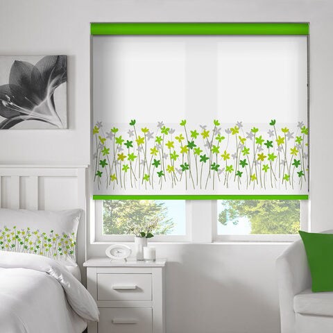 Borderflower Citrus  Translucent Roller Blinds W: 120cm H: 200cm