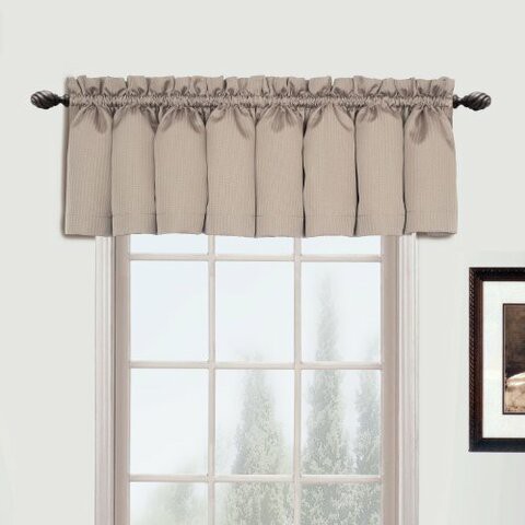 United Curtain Metro Woven Straight Valance, 54 By 16-Inch, Natural