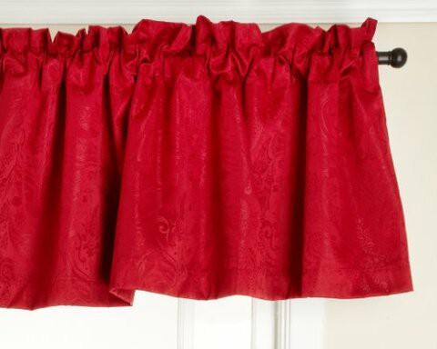 Style Master Stylemaster Gabrielle Foamback Valance, Crimson, 56 By 17-Inch