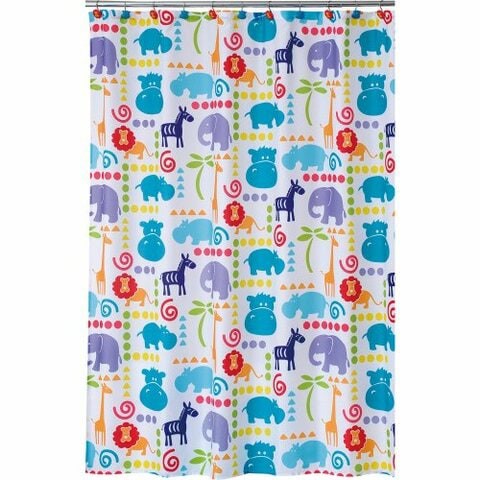 Allure Home Creatiojns Allure Home Creations Hippo Poly Duck Printed Shower Curtain