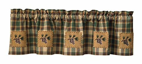 Park Designs Scotch Pine Pinecone Curtain Valance 60&quot; By 14&quot;