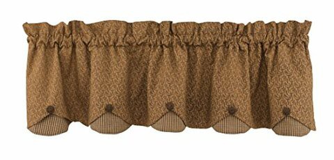 Park Designs Shade Of Brown Lined Scalloped Valance, 58 X 15