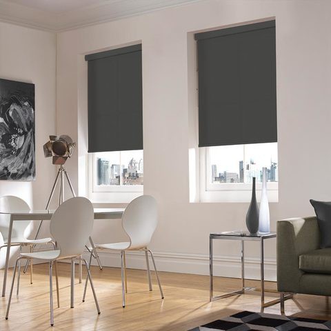 Chelsea Grey Translucent Roller Blinds W: 180cm H: 200cm