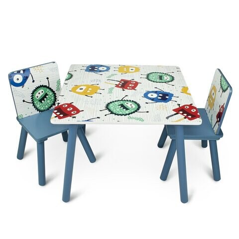 Monster Table With 2 Chairs Set - Multicolour