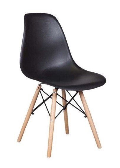 Mahmayi Ultimate Eames Style Dsw Dining Chair (Black)