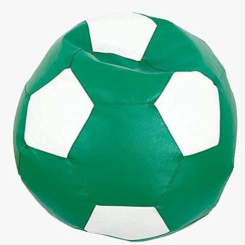 Luxe Decora Football Bean Bag - Green/White