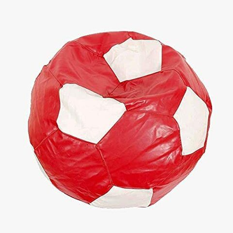 Luxe Decora Football Bean bag White/Red
