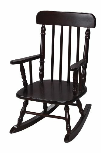 Gift Mark Deluxe Children&#39;s Spindle Rocking Chair, Espresso