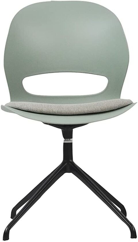 VIS Chair, Premium Meeting &amp; Visitor Chairs, Swivel Chair With Soft Cushion Seat By Navodesk (Sage Green)