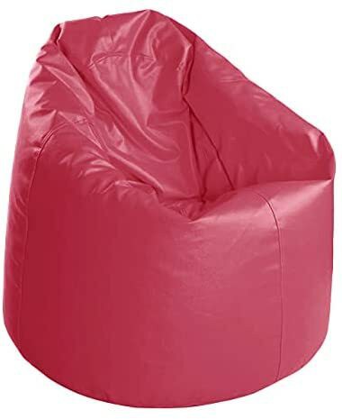 Luxe Decora -PVC Leather Bean Bag (Pink)