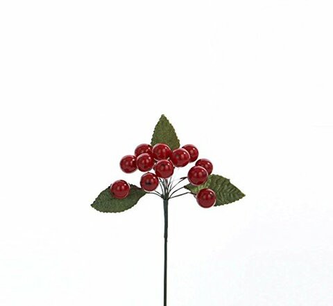 Christmas Flower Floral Single Small Red Berry Cluster