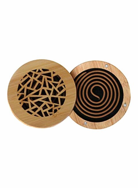 Bakhoor Al Bosidin Round Bamboo Bakhoor Burner Brown