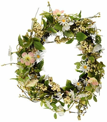 Worth Imports 20 Daisy Wreath W/PIPS &amp; Leaves