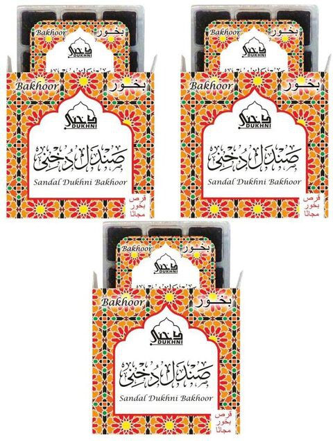 Dukhni-Pack of 3 Oud Al Sandal Bakhoor- 3x18 grams