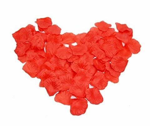 Shenglong Red Rose Petals for Wedding 5000 Silk Rose Artificial Petals Supplies Wedding Decorations (Red)