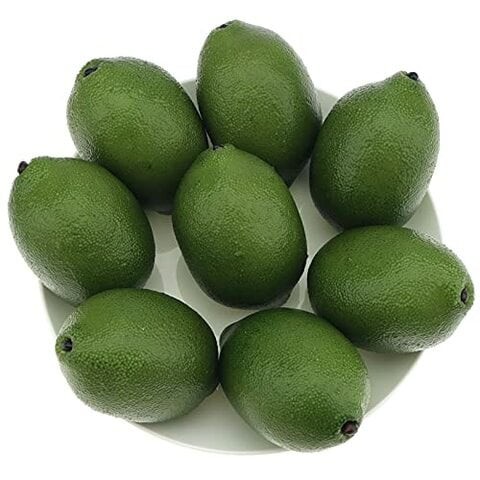 Gresorth 8pcs Artificial Lifelike Simulation Green Lemon Decoration Fake Fruit House Kitchen Party Decorative Props