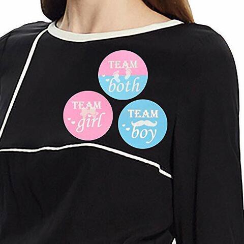 Ttcorock Team Girl &amp; Team Boy Button Sticker - Gender Reveal Party Games Baby Shower Party Ideas, Wear Your Guess, Girl Or Boy, He Or She Sticker (Set Of 48, Round 2.2&quot;, Pink &amp; Blue)