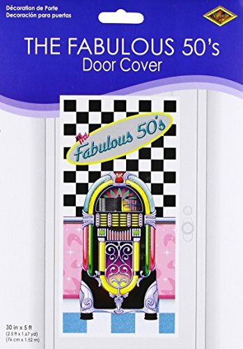 Beistle The Fabulous 50&#39;s Door Cover Party Accessory (1 Count) (1/Pkg)