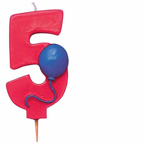 Creative Converting Number 5 Candle with Balloon