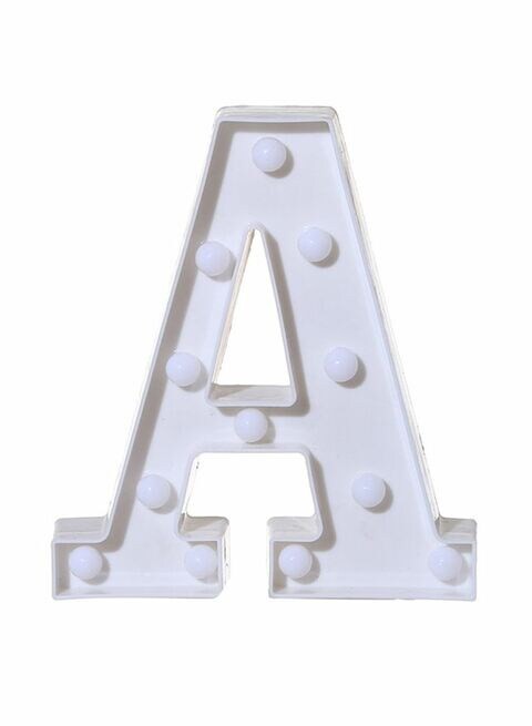 Generic Alphabet LED Letter Lights Light Up Plastic Letters Standing Hanging A White 22X18X4.5cm