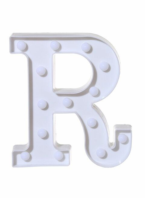 Generic ALphabet Letter R LED Hanging Light White 22x18x4.5cm