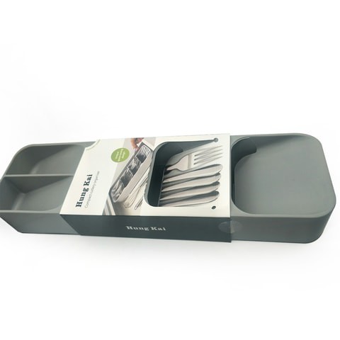 Generic-Plastic Drawer Cutlery Organizer Tray Kitchen Storage Holder Rack for Cutlery Silverware Compact Cutlery Tray Spoon Cutlery Box