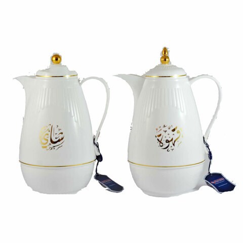 Homemaker Vacuum Flask 2 Pcs Set 1+1 Lt - White