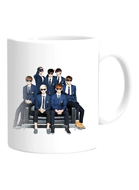 FMstyles BTS Artistic Photo Printed Mug White 10 cm