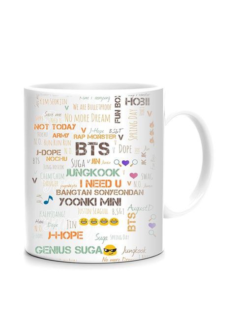 FMstyles BTS Graphics Design Mug White 10 cm