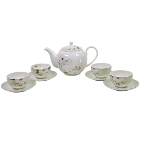 Hankook - Chinaware 11-Piece Moon Light Flower Tea Set