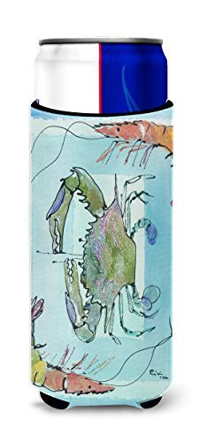 Caroline&#39;s Treasures 8022Muk Crab And Shrimp Ultra Beverage Insulators For Slim Cans, Slim Can, Multicolor