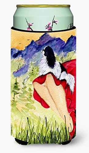 Caroline&#39;s Treasures Ss8524Tbc Lady With Her Japanese Chin Tall Boy Beverage Insulator Beverage Insulator Hugger, Tall Boy, Multicolor