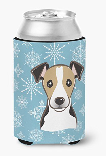 Caroline&#39;s Treasures Bb1695Cc Snowflake Jack Russell Terrier Can Or Bottle Hugger, Can Hugger, Multicolor