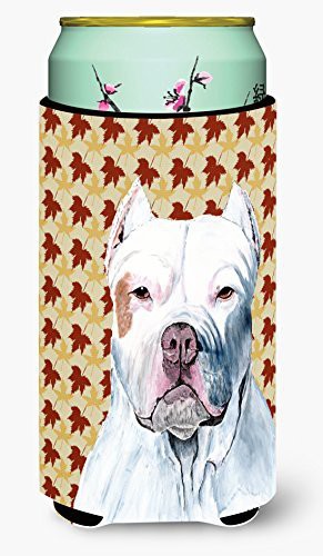 Caroline&#39;s Treasures Sc9221Tbc Pit Bull Fall Leaves Portrait Tall Boy Beverage Insulator Beverage Insulator Hugger, Tall Boy, Multicolor