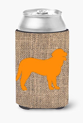 Caroline&#39;s Treasures Bb1074-Bl-Or-Cc Curly Coated Retriever Burlap And Orange Can Or Bottle Beverage Insulator Hugger Bb1074, Can Hugger, Multicolor