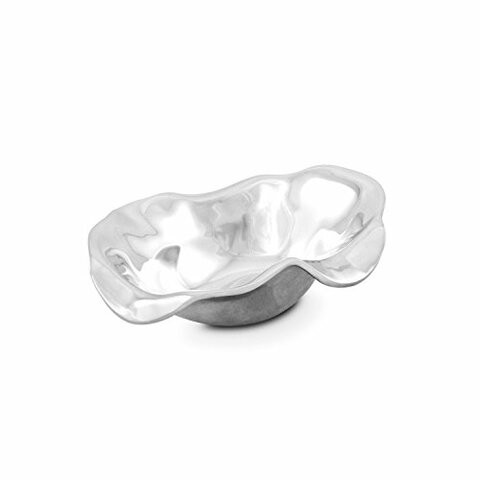 Beatriz Ball Small Vento Oval Bowl, Metallic